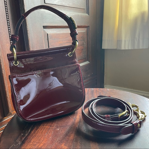 Coach Willis Top Handle in Parent Burgubdy - Picture 2 of 4